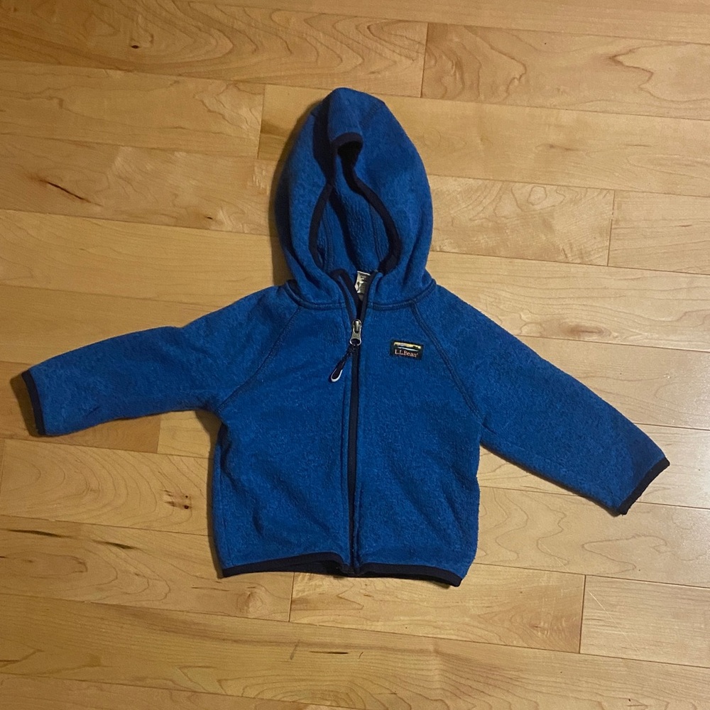 LL Bean Blue Kids Fleece Hoodie